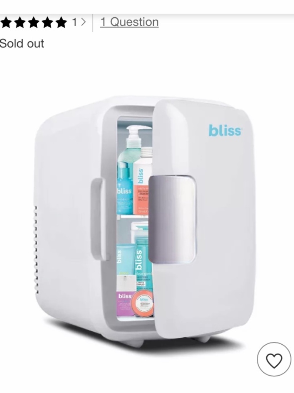 BLISS Skincare Mini Fridge - new with box